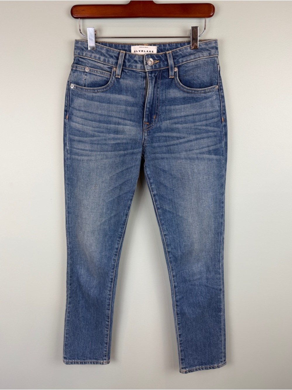 Revolve: SLVRLAKE Lou Lou Mid-rise jeans California Medium Wash size 25